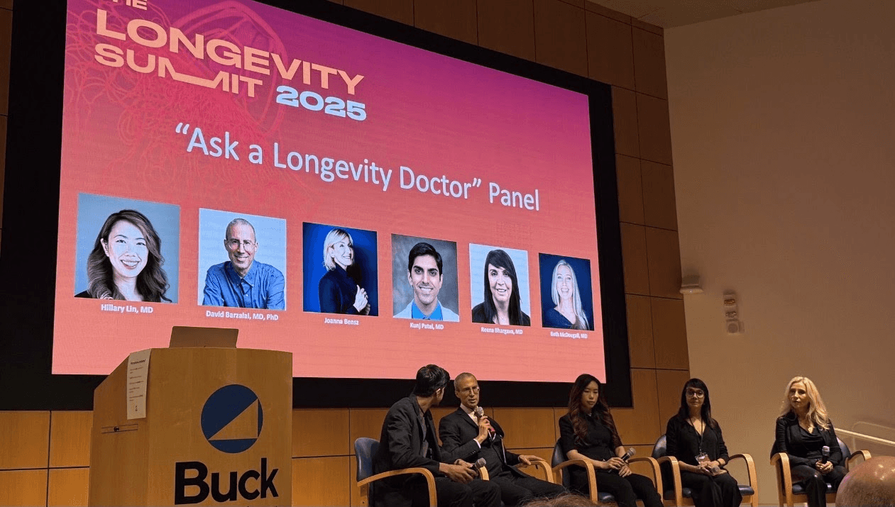 Hillary Lin at Longevity Global Summit (Buck Institute)