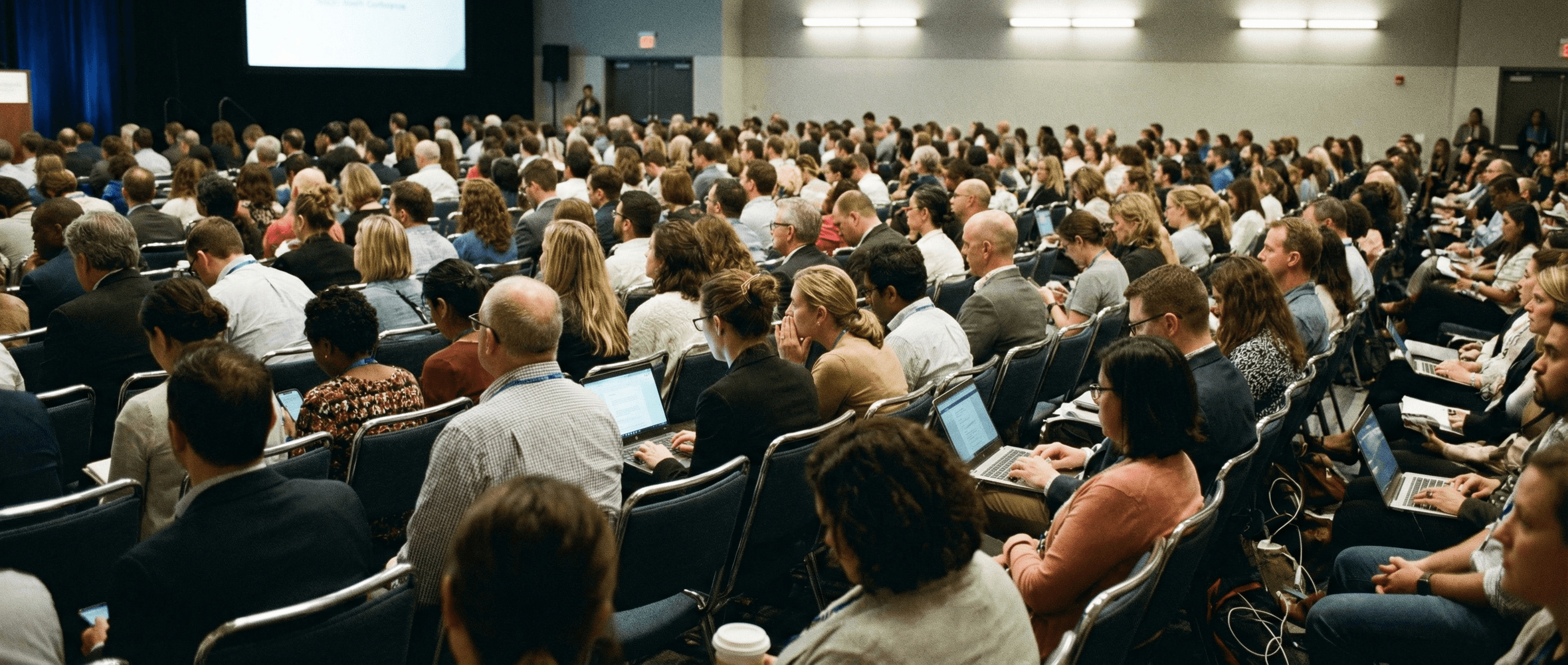 Conference audience at a health and longevity summit